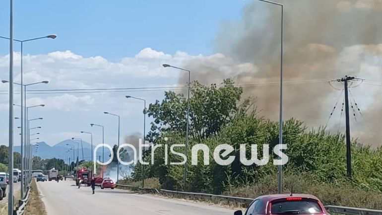 Πύργος: Υπό έλεγχο η πυρκαγιά στον κόμβο Κολιρίου