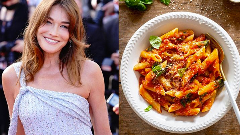 Πένες με βασιλικό: Η αυθεντική ιταλική συνταγή από την Carla Bruni