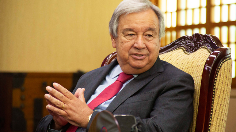 Ο γ.γ. του ΟΗΕ δεσμεύεται να στηρίξει πλήρως τις προσπάθειες για την αποπυρηνικοποίηση της Πιονγκγιάνγκ