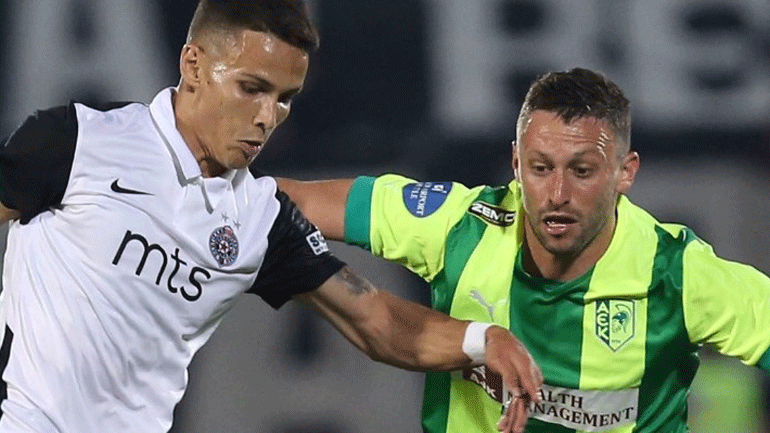 Europa League:: Παλικαρίσια πρόκριση της ΑΕΚ Λάρνακας στο Βελιγράδι, 2-2 με την Παρτιζάν