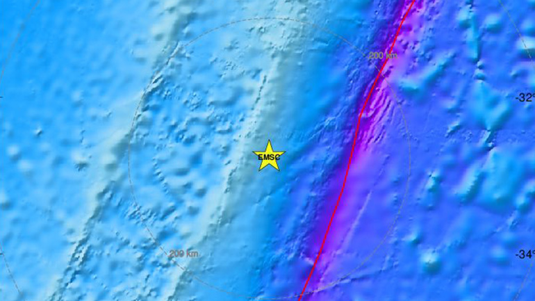 Σεισμός 6,8 Ρίχτερ στην περιοχή των Νήσων Κερμαντέκ