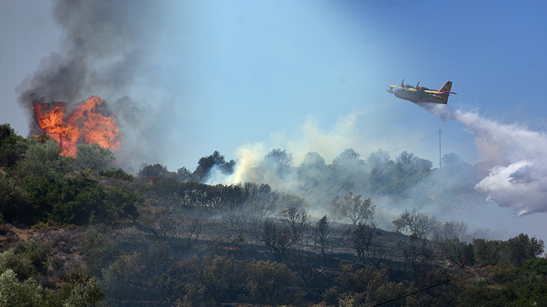 Οριοθετήθηκε η φωτιά στα Πυργιώτικα Ναυπλίου