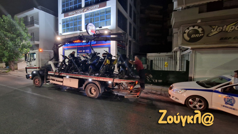 Μπλόκο της τροχαίας στην παραλιακή – «Σήκωσε» αυτοκίνητα και μοτοσικλέτες ο γερανός