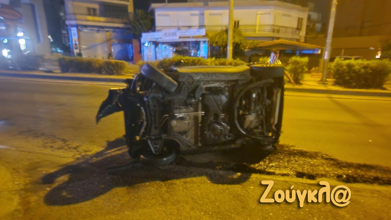 Τροχαίο με αυτοκίνητο – «πύραυλο» στη Λεωφόρο Αμφιθέας