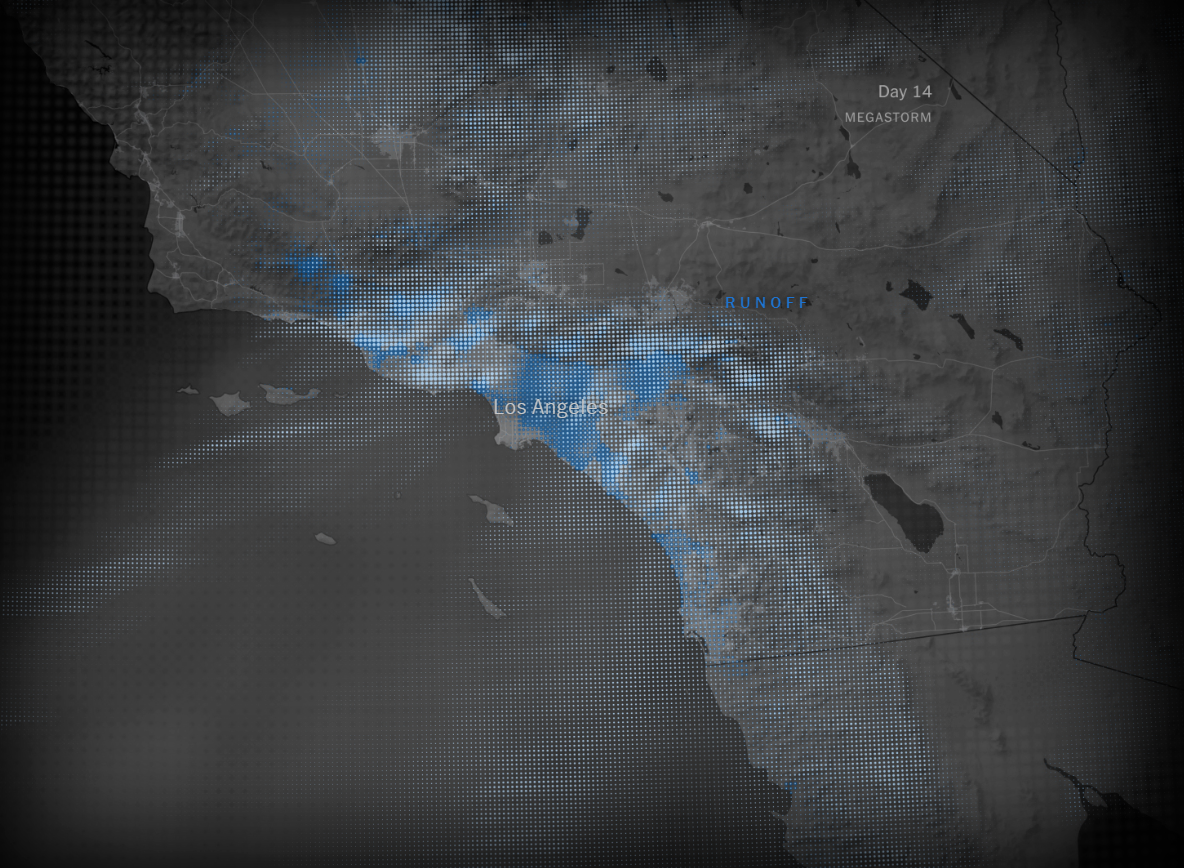 Το ύψος βροχής στο Λος Άντζελες θα φτάσει τα 5 εκατοστά την ώρα