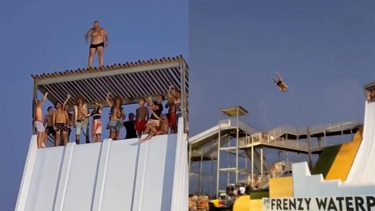 Μπόμπα σε πισίνα από ψηλά