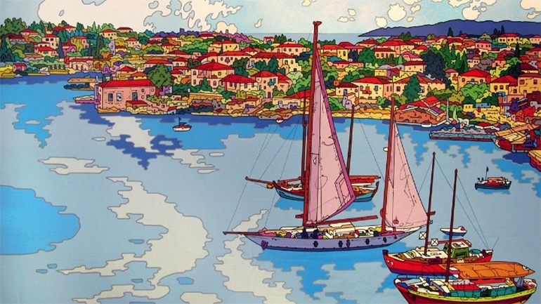 Ο Αργοσαρωνικός στην pop-art εκδοχή  του Μπενουά Παρέ