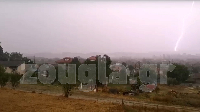 Θεσσαλονίκη: Ισχυρή καταιγίδα στον Δήμο Βόλβης