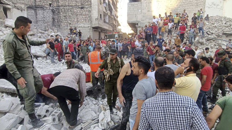 Συρία: Δέκα νεκροί από την κατάρρευση πολυκατοικίας στο Χαλέπι