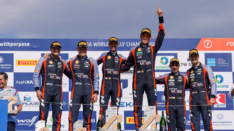 H Hyundai με το τριπλό βάθρο στο Εκο Ράλλυ Ακρόπολις έγραψε ιστορία στο WRC