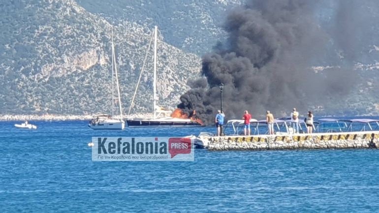 Βύθιση ιστιοφόρου μετά από πυρκαγιά στο Φισκάρδο