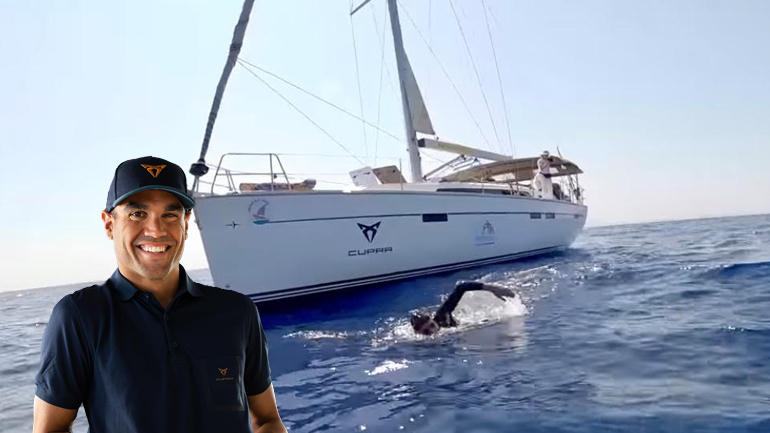 Ο CUPRA Brand Ambassador Σπύρος Χρυσικόπουλος έφτασε κολυμπώντας από τη  Ρόδο στο Καστελόριζο σε 64 ώρες και 5 λεπτά χωρίς να διακοπή