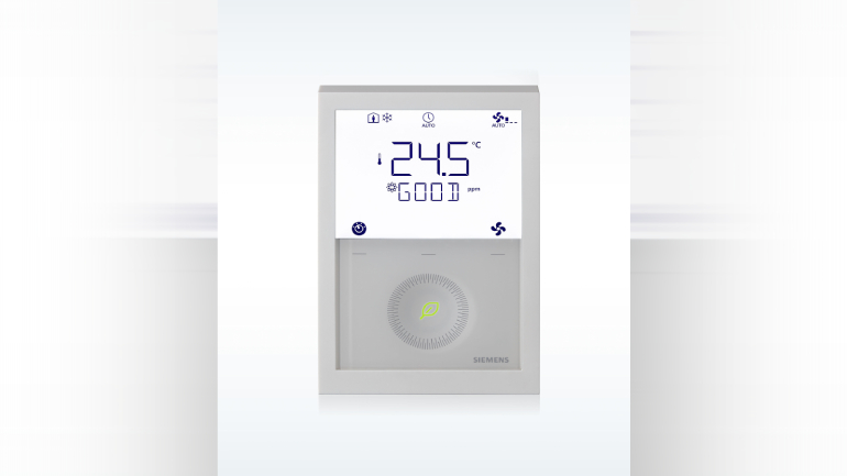 Siemens: Nέες λειτουργίες παρακολούθησης και ελέγχου διοξειδίου του άνθρακα στον θερμοστάτη RDG200
