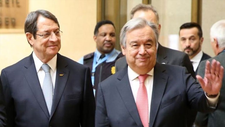 Ο διορισμός αντιπροσώπου του ΟΗΕ για το Κυπριακό στο επίκεντρο της συνάντησης Αναστασιάδη-Γκουτέρες