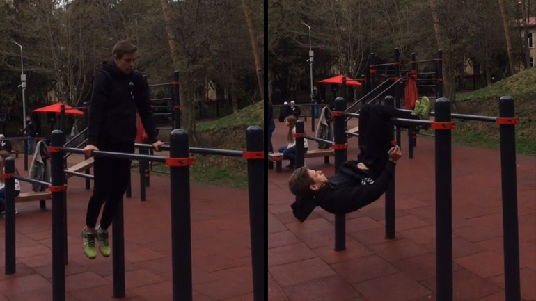 Ασκήσεις σε παράλληλες μπάρες -fail