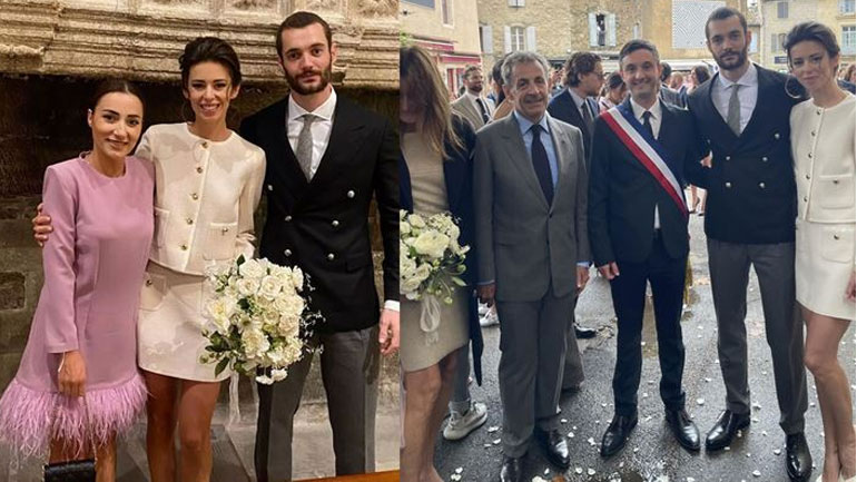 Γωγώ Φαρμάκη: Κομψή εμφάνιση στον γάμο του γιου του Nicola Sarkozy, Louis