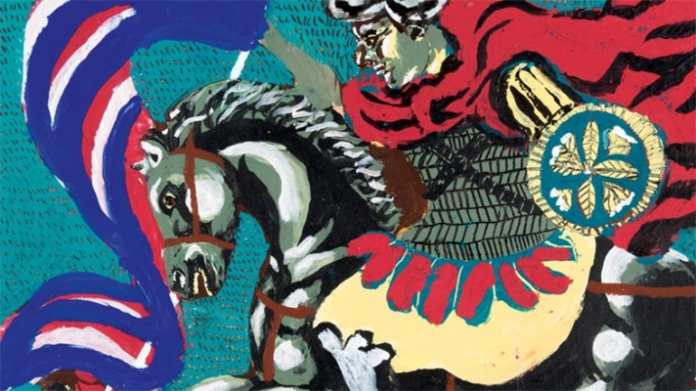 Ο Τάσος Μαντζαβίνος στο Βυζαντινό Μουσείο