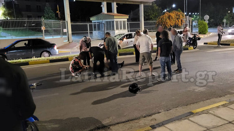 Λαμία: Τροχαίο με μηχανάκι στον κόμβο του ΚΕΥΠ