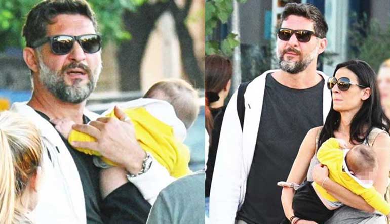 Πάνος Ιωαννίδης: Οι πρώτες φωτογραφίες με τη σύντροφό του και τον νεογέννητο γιο τους