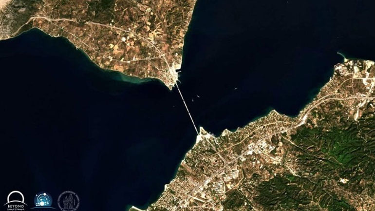 Ο ευρωπαϊκός δορυφόρος Copernicus φωτογράφησε τη γέφυρα Ρίου – Αντιρρίου