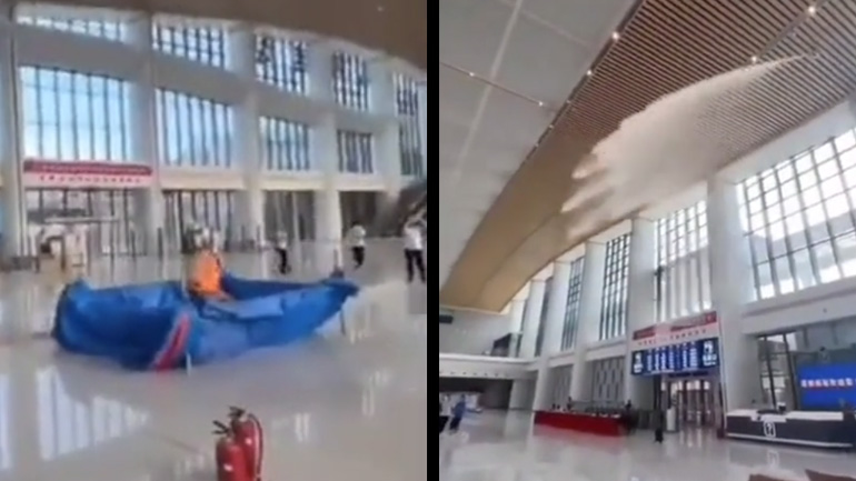 Δοκιμή αυτόνομου συστήματος πυρόσβεσης οροφής