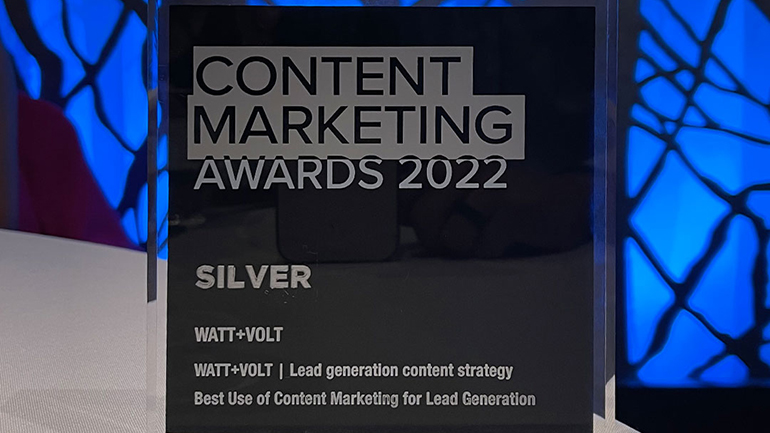Σημαντική διάκριση για τη WATT+VOLT στα Content Marketing Awards!