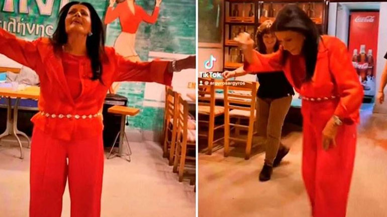 Ζωζώ Σαπουντζάκη: Δείτε την να χορεύει ζεϊμπέκικο υπό τους ήχους του «Αθήνα μου»