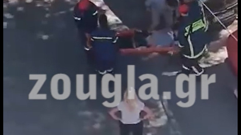 Εργατικό ατύχημα στο Παγκράτι με τρεις τραυματίες