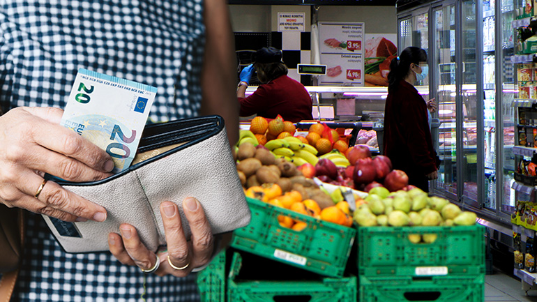 Οι πληθωρισμός «ροκανίζει» το καλάθι των νοικοκυριών