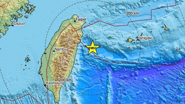 Σεισμική δόνηση 5,9 Ρίχτερ στα ανοικτά της Ταϊβάν