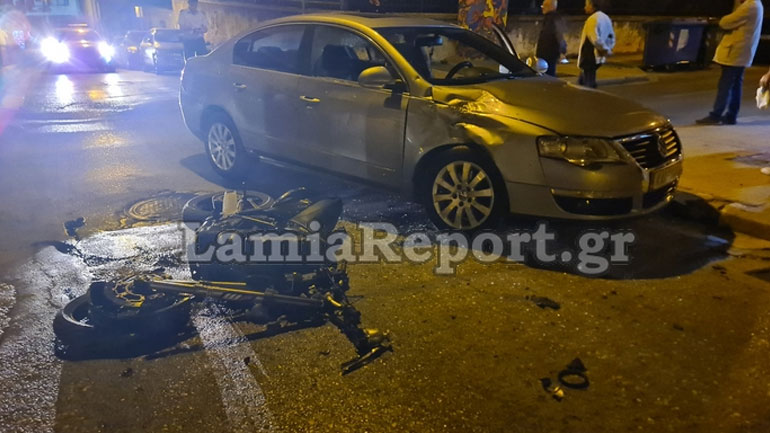 Λαμία: Σοβαρός τραυματισμός 21χρονου μοτοσικλετιστή σε τροχαίο