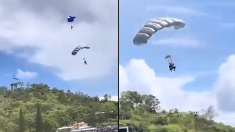 Επίδειξη αλεξιπτωτιστών στην Ουγκάντα