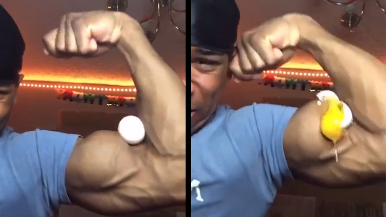 Επίδειξη δύναμης με ένα αβγό