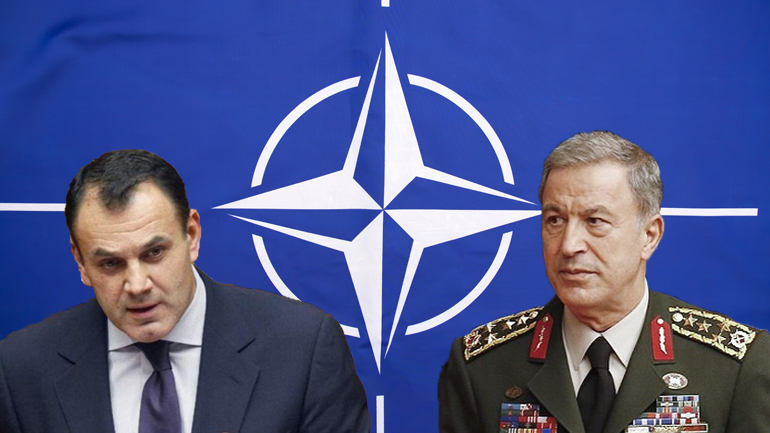 Σύντομο τετ-α-τετ Παναγιωτόπουλου – Ακάρ στο ΝΑΤΟ