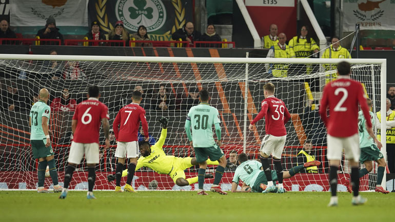 Europa League: «Λύγισε» στο 93΄ η ηρωική Ομόνοια στο «Ολντ Τράφορντ» απέναντι στη Μάντσεστερ Γιουνάιτεντ