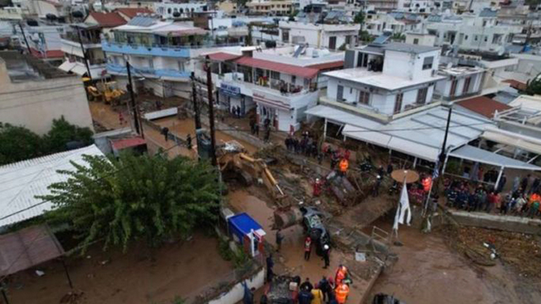 Αγία Πελαγία: Πλάνα drone αποκαλύπτουν το μέγεθος της καταστροφής από την κακοκαιρία