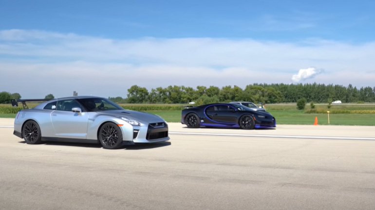 Η κόντρα των γιγάντων: Nissan GT-R 2.000 ίππων τα βάζει στην ευθεία με Bugatti Chiron