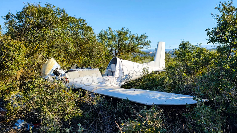 Πτώση μονοκινητήριου αεροσκάφους κοντά στην Υλίκη