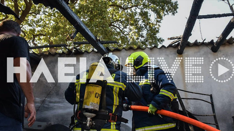 Πύργος: Πυρκαγιά σε αποθήκη με κρασί – Προληπτικά στο νοσοκομείο μια γυναίκα