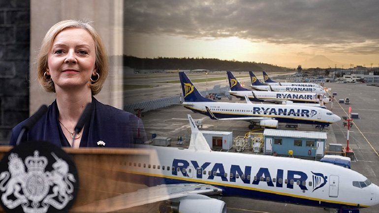O «αποχαιρετισμός» της Ryanair στην Λιζ Τρας – Της έβγαλε εισιτήριο στην θέση 10D με ανοιχτό προορισμό