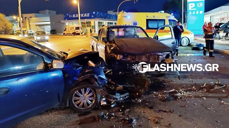 Σοβαρό τροχαίο στα Χανιά με δύο τραυματίες