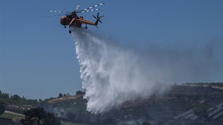 Πυρκαγιά σε δασική έκταση στο Μεγαλοβούνι Κορίνθου