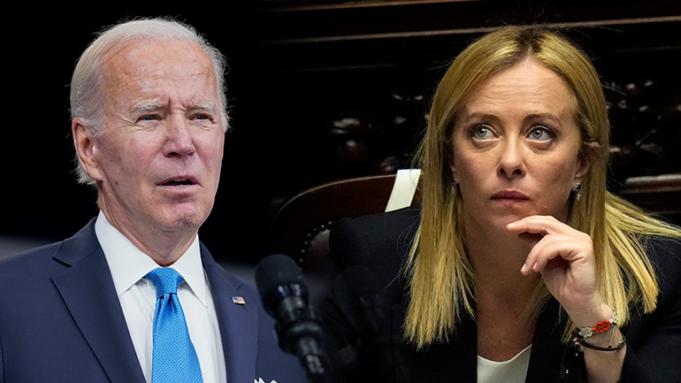 Τηλεφωνική επικοινωνία Μπάιντεν – Μελόνι για την Ουκρανία