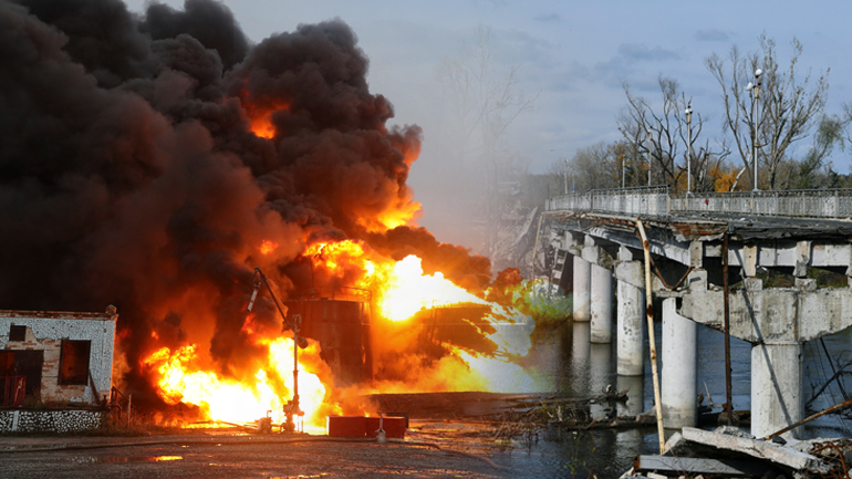 Eκατοντάδες  χιλιάδες κατοικίες  χωρίς ηλεκτρικό στο Κίεβο
