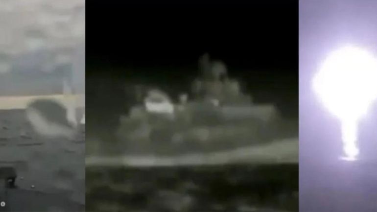 Νέο βίντεο από την επίθεση των ουκρανικών drones κατά του ρωσικού στόλου