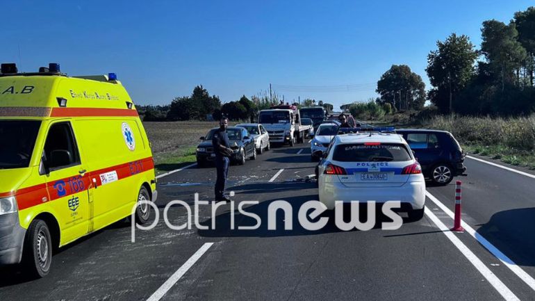 Πατρών-Πύργου: Δύο τραυματίες σε τροχαίο στην Μαραθιά