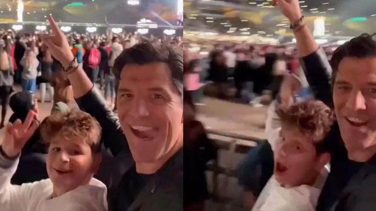 Σάκης Ρουβάς: Τα «σπάει» με τον γιο του στη συναυλία Κωνσταντίνου Αργυρού – 50cent