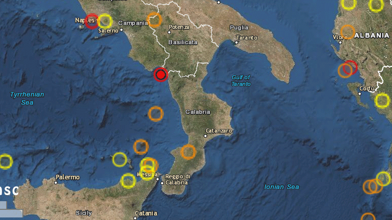 Ισχυρός σεισμός 5,1 Ρίχτερ στη Νότια Ιταλία