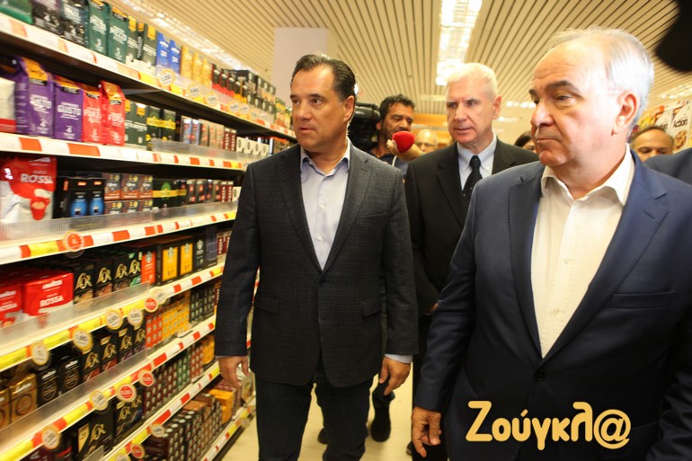 Επίσκεψη Άδωνι Γεωργιάδη σε σούπερ μάρκετ
