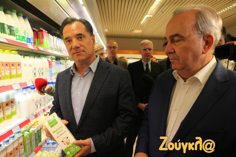 Επίσκεψη Άδωνι Γεωργιάδη σε σούπερ μάρκετ